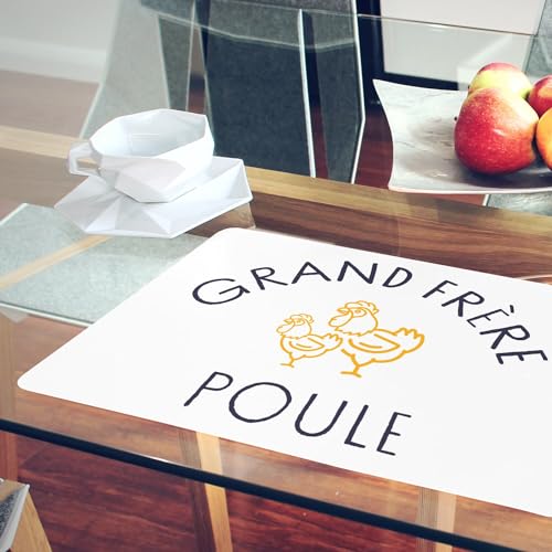Napperon blanc liège antidérapant Grand format 39x28cm Lot de 4
