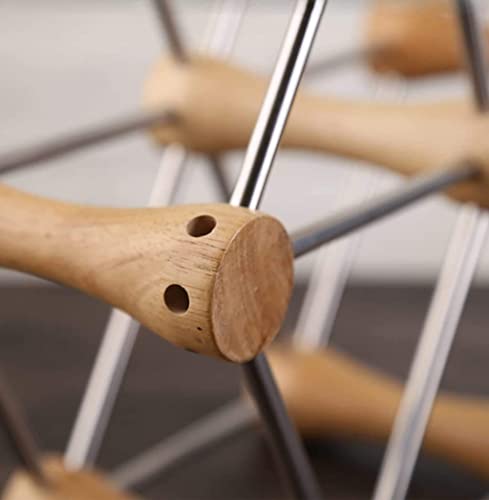 Soporte para botellas de vino de madera sólida para escritorio miniatura 5
