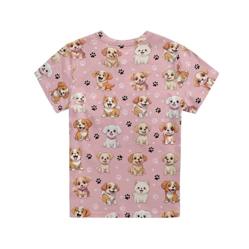 Image of WELLFLYHOM Kids Tshirts Girls Boys Short Sleeve Crewneck Tees Shirts Casual Sport Pullover Tops Size 3-16 Years