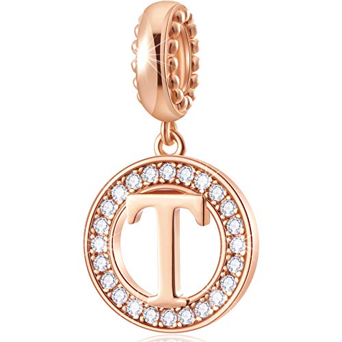 Dije del alfabeto CHAWIN para collares y pulseras, estilo diario en oro rosa