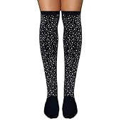 Springcmy Women Sparkle Rhinestone Stocking Sexy Shiny Cable Knit Stripe Long Socks Over Knee High Stocking Leg Warmers