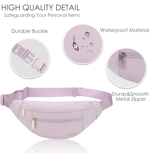 Image of MAXTOP Large Crossbody Fanny Pack with 4-Zipper Pockets,Gifts for Enjoy Sports Festival Workout Traveling Running Casual Hands-Free Wallets Waist Pack Phone Bag Fits All Phones