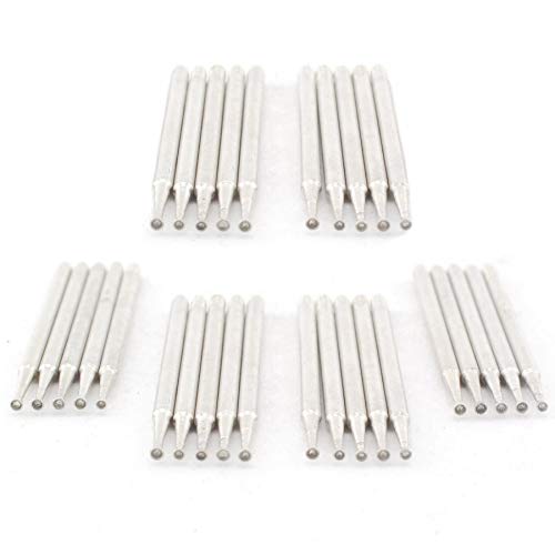 JINGLING Diamond Grinding Head 1.5mm Spherical CONCAVE Jade Carving Burrs 30Pcs