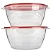 Rubbermaid TakeAlongs Serving Bowl Food Storage Containers, 15.7 Cup, Tint Chili, 2 Count
