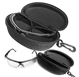 FitSand Carry Zipper Portable Protective Travel Storage Hard Case for Howard Leight by Honeywell R-03570 Genesis Black Frame / Clear Lens Shooting Glasses