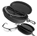 FitSand Carry Zipper Portable Protective Travel Storage Hard Case for Howard Leight by Honeywell R-03570 Genesis Black Frame / Clear Lens Shooting Glasses