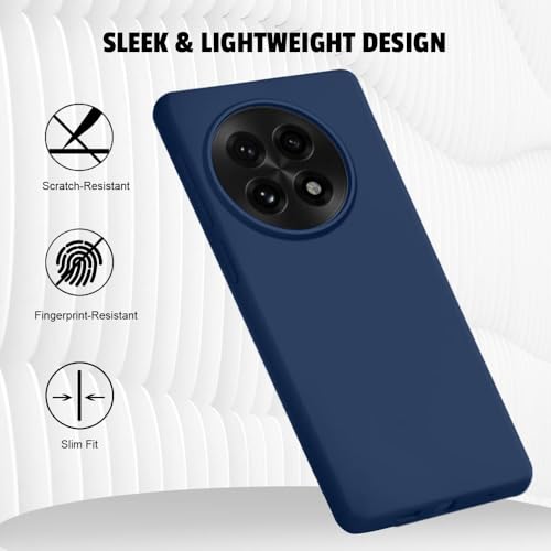 Image of LIRAMARK Liquid Silicone Soft Back Cover Case for OnePlus 13 /1+13 5G (Midnight Blue)