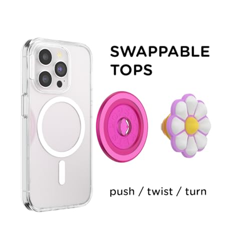 Image of PopSockets Phone Grip for MagSafe, Magnetic Holder, Phone Stand - Doodle Daisy Boca