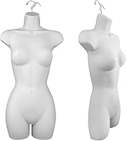 Vista 1 de Only Hangers Torso de Mujer Maniquí Colgante de Plástico Femenino Forma de Cuerpo Blanco - Se Vende en Juegos de 1, 2, 3 y 4 (4)