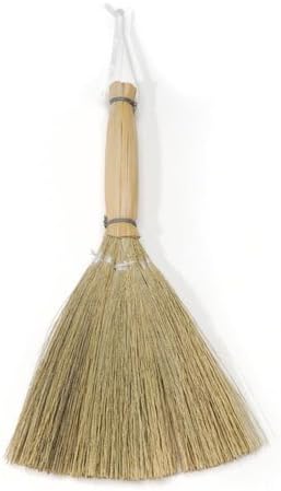 Natural Craft Brooms with Bamboo Handles and Dried Raffia Bristles - Package of 12