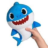 Baby Shark- Peluche Musical Daddy Shark, Color Azul, Talla Única (Bandai SS92513)