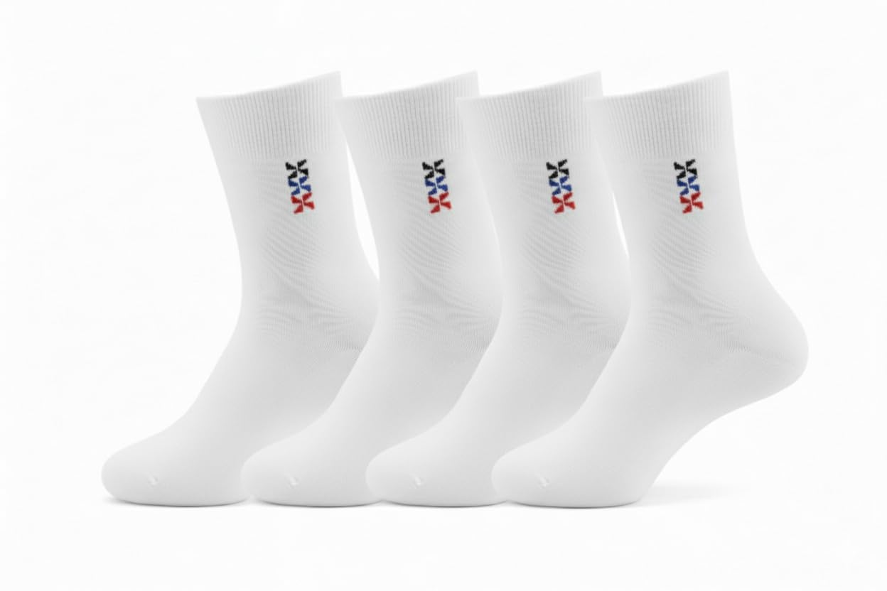 White Cotton Ankle Length Socks for Men & Women (Pack of 4) | Soft, Breathable, Stretchable & Comfortable Socks-image-34