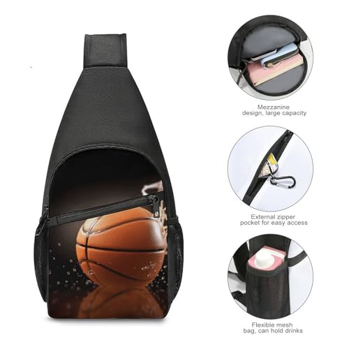 Bolso bandolera pequeño unisex para senderismo y baloncesto miniatura 4