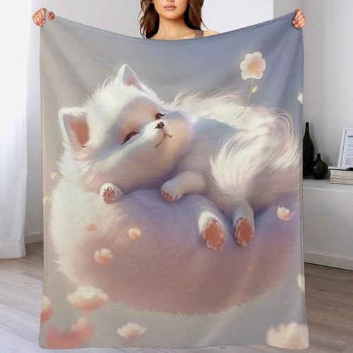 Couverture polaire renard pour canapé et soirées cocooning