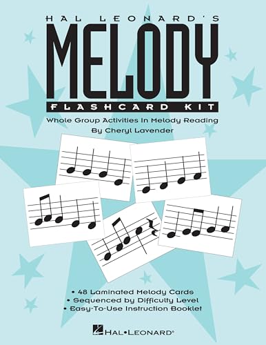 Hal Leonard's Melody Flashcard Kit | For Classroom Music Teachers | Dry Erase Laminated 48 Music Staff Cards | Sight Reading and Ear Training Resource | Music Education Tool for Grades 3–8