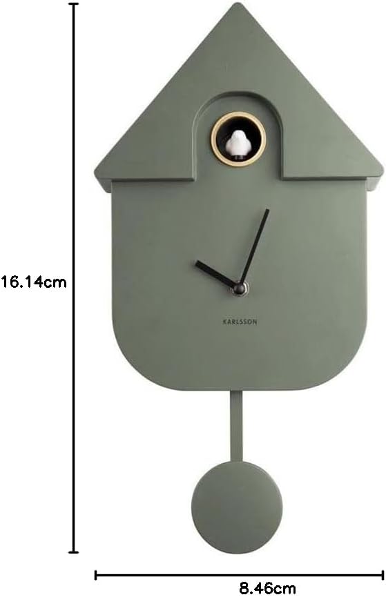 Diagram showing the dimensions of the Karlsson Cuckoo House Wall Clock
