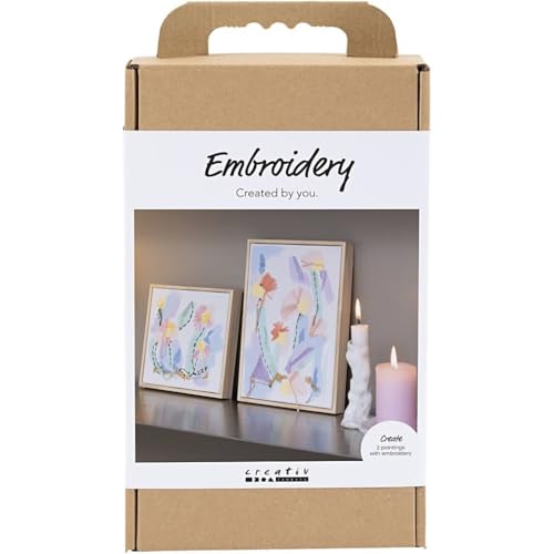 Kit loisirs créatifs de broderie et peinture pastel Creativ Company