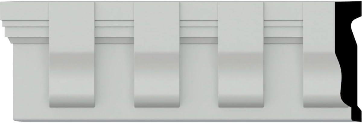 Ekena Millwork 5 5/8"H x 1 1/4"P x 94 1/2"L, (3 7/8" Repeat), Chesterfield Dentil Block Chair Rail