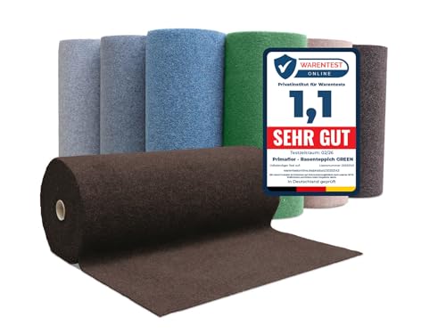 Primaflor Rasenteppich GREEN Meterware mit Noppen | Braun, 1,33m x 1,00m | Outdoor Kunstrasen-teppich wetterfest, wasserfest & pflegeleicht für Balkon, Garten