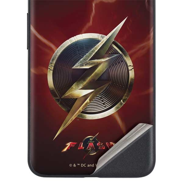 Skinit Phone Decal Skin Compatible with Google Pixel 5a - Officially Licensed Warner Bros The Flash Movie: Logo Poster Design