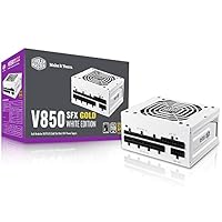 Cooler Master V850 SFX Gold White Edition Vollmodular, 850 W, 80+ Gold Efficiency, ATX-Halterung inklusive, leiser FDB-Lüfter, SFX-Formfaktor, 10 Jahre Garantie