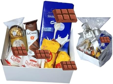 Cesta De Chocolates E Bombons Ferrero E Chocolate Suíço Para Pres...