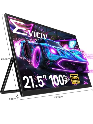 EVICIV Portable Monitor 21,5 Zoll 100Hz GroBer QLED 145% sRGB 3000:1 – Ansicht 9