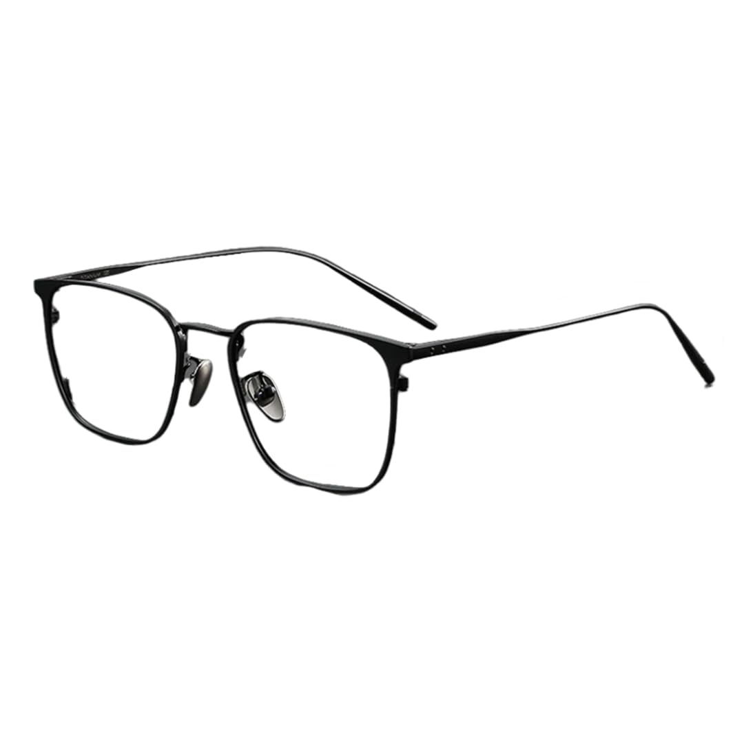 Okulary męskie z tytanową oprawką retro