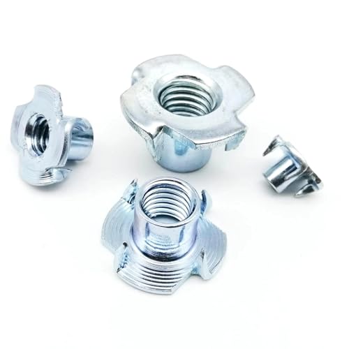 Écrous à griffes M5x6 en acier épais pour fixation de meuble bois x20