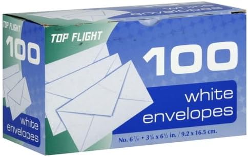 Top Flight Writing Tablet, White, 100 Sheets