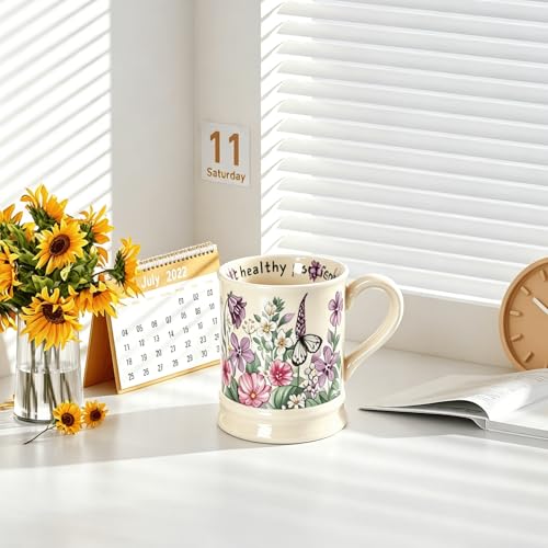 YQ&AMK 12oz Ceramic coffee cup and saucer set,featuring a cute and creative candy pattern design,suitable for both office and home use.It is dishwasher and microwave safe (Violet) by YQ&AMK - Used condition - Image 5