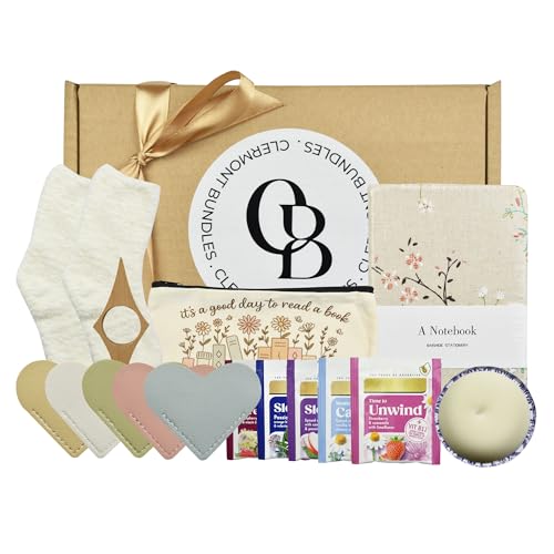 Book Lover Gifts Set - Reading Gift Book Accessories for Book Lovers: Notepad, Pencil Case, Bookmarks, White Fluffy Socks, Book Page Holder, Tea Bags - Bookish Gifts, Reading Gifts