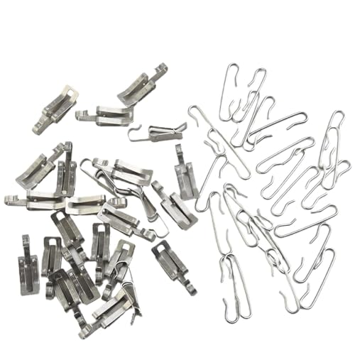 NiuLumea Lot de 24 clips et entretoises pour câbles de dégivrage de toit et gouttière en alliage d'aluminium