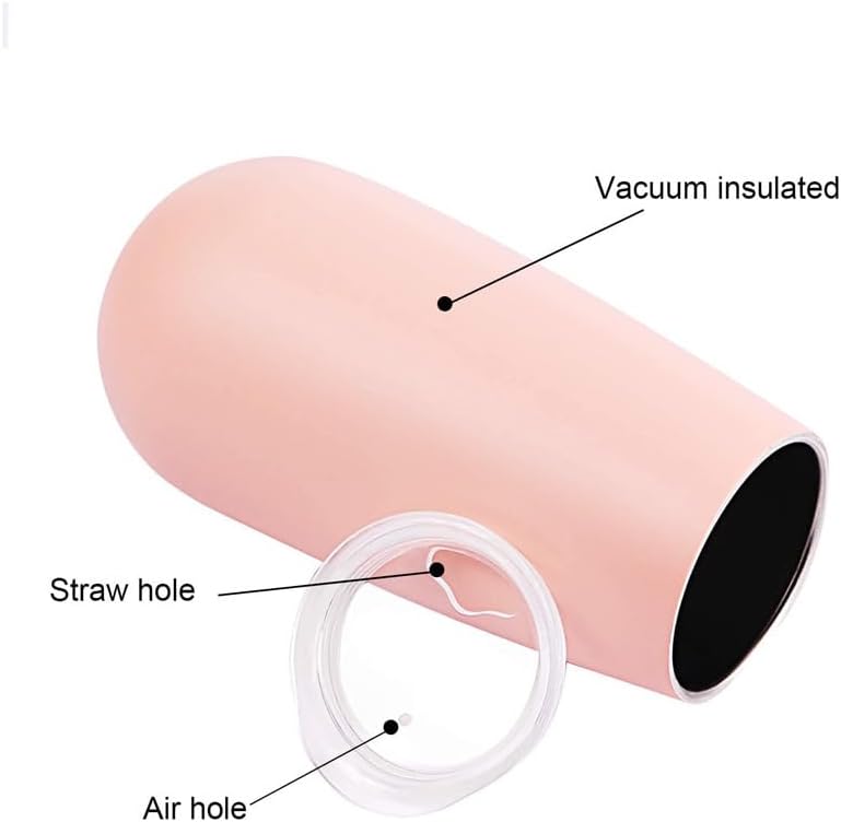 6 oz Stainless Steel Champagne Tumbler Stemless Glasses with Lid, Double Wall Insulated Travel Mug Perfect for Wine, Coffee, Drinks, Champagne, Cocktails, Colorful (Pink) - Image 3