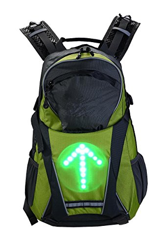 Preisvergleich Produktbild Rucksäcke mit integriertem LED-Richtungsanzeiger und Handsender 15336 Sicherheit (grün)