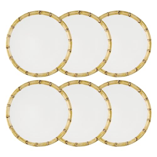 UP UPware Bamboo-Edged Melamine Salad Plates (6-Pack)