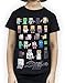 Minecraft Sprites Mädchen Schwarz Kurzarm T-Shirt Kids Gamer Tee 9-10 Jahre