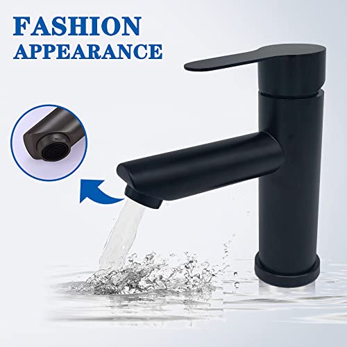 Bassin mélangeur robinets anti-calcaire noir mat pour évier durable