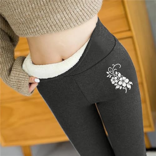Leggings elásticos de cintura alta con forro polar interior para mujer 3
