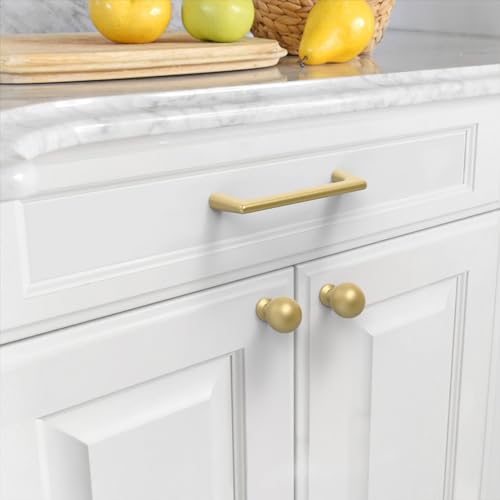 Image of Asidrama 10 Pack 3.75 Inch(96mm) Gold Cabinet Pulls Cabinet Handles Cupboard Handles Kitchen Cabinet Hardware for Cupboard Drawer Pulls