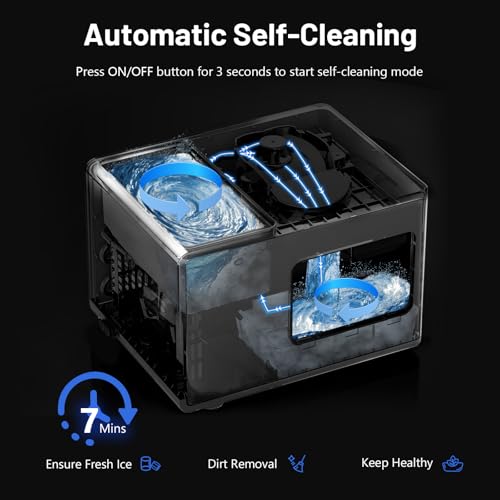 Keenstar ICN1580 Nugget Ice Maker Countertop, 40Lbs/24H, Pebble Ice Maker With Soft Chewable Ice, Self Cleaning Sonic Ice Machine, Stainless Steel W/Touch Screen, Compact Design For Home Office Bar Party- Silver thumb #7
