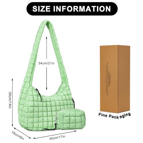 Image of GASSDA Puffer Tote Bag for Women Large Quilted Puffy Lightweight Carryall Crossbody Tote Bag for Women