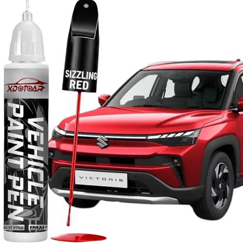 Image of xdotoar Maruti Suzuki Victoris SIZZLING RED (WAA) Touch Up Paint Pen | Car Scratch Remover & Paint Chip Repair | Exact Color Match | Quick Dry Formula | Rust Protection | 18ml