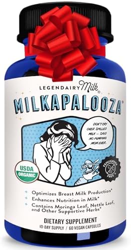Legendairy Milk Milkapalooza Lactation Supplement for Breastfeeding Moms, Increase Breast Milk Supply with Organic Moringa, Fennel, Nettle, & Shatavari, Vegan Postpartum Essentials Fenugreek-Free 60ct