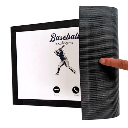 Paillasson baseball blanc grand format pour garder une entrée propre