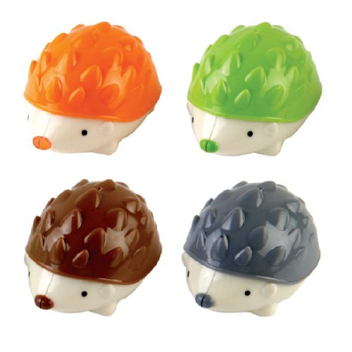 Deli 4-pack Mini Pencil Sharpener (Hedgehog) - Double Sharpener Holds