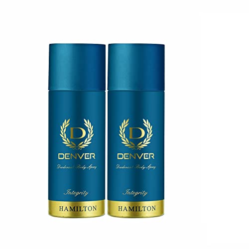 Image of DENVER Integrity Body Deodorant (165ML Each) - Pack of 2 | Long Lasting Luxury Fragrance Deo Spray Long Lasting For Men