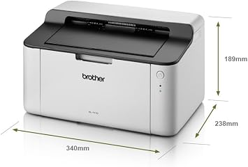 Brother HL-1110 Mono Laser Printer - Single Function, USB 2.0, Compact, A4 Printer