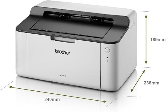 Brother HL-1110 Mono Laser Printer - Single Function, USB 2.0, Compact, A4 Printer