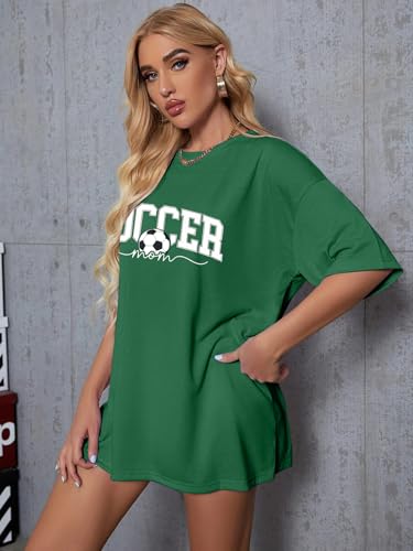 Image of ALLTB Soccer Cup 2026 Shirt Soccer Mom Shirts Women Oversized Football Match Season Jersey Bow T-Shirt Short Sleeve Top
